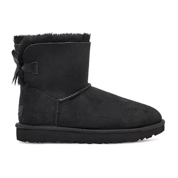 UGG Mini Bailey Bow II Water Resistant Booties in Black New Size 8